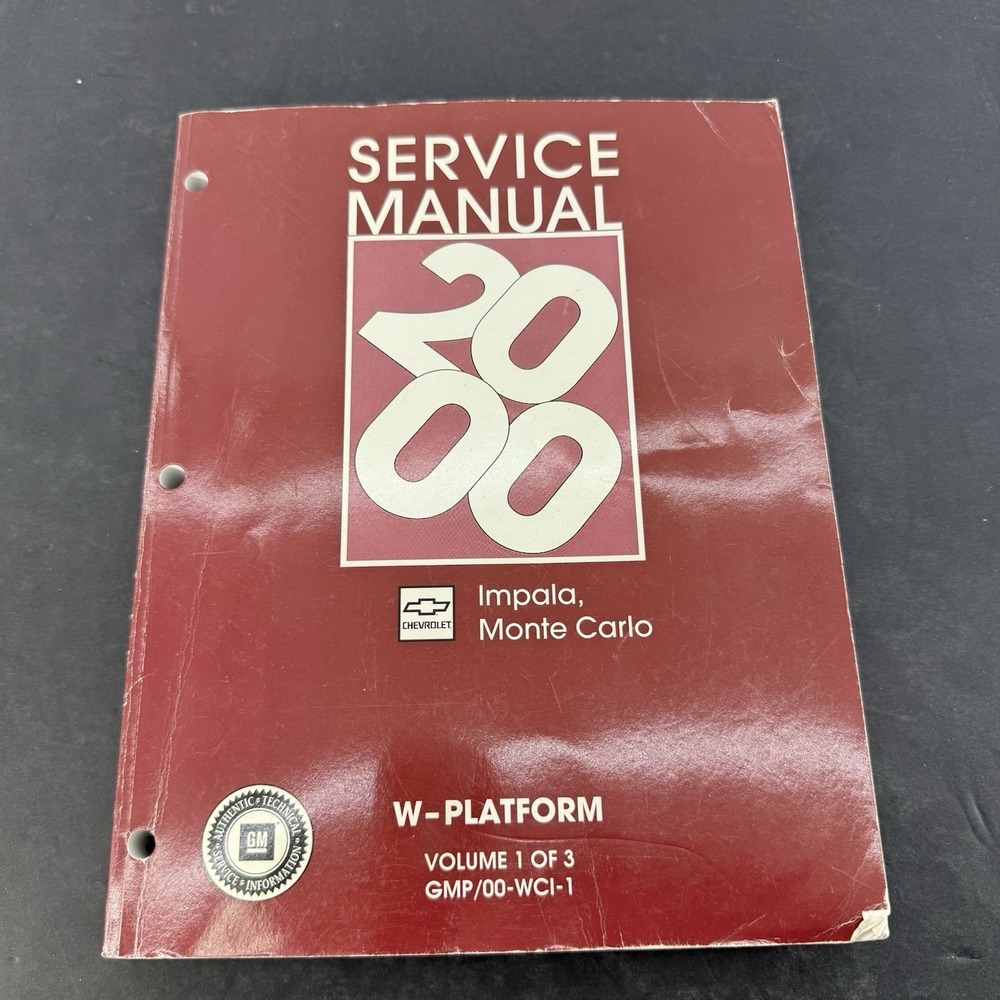 2000 Chevrolet Impala Monte Carlo Service Repair Manual Vol 1